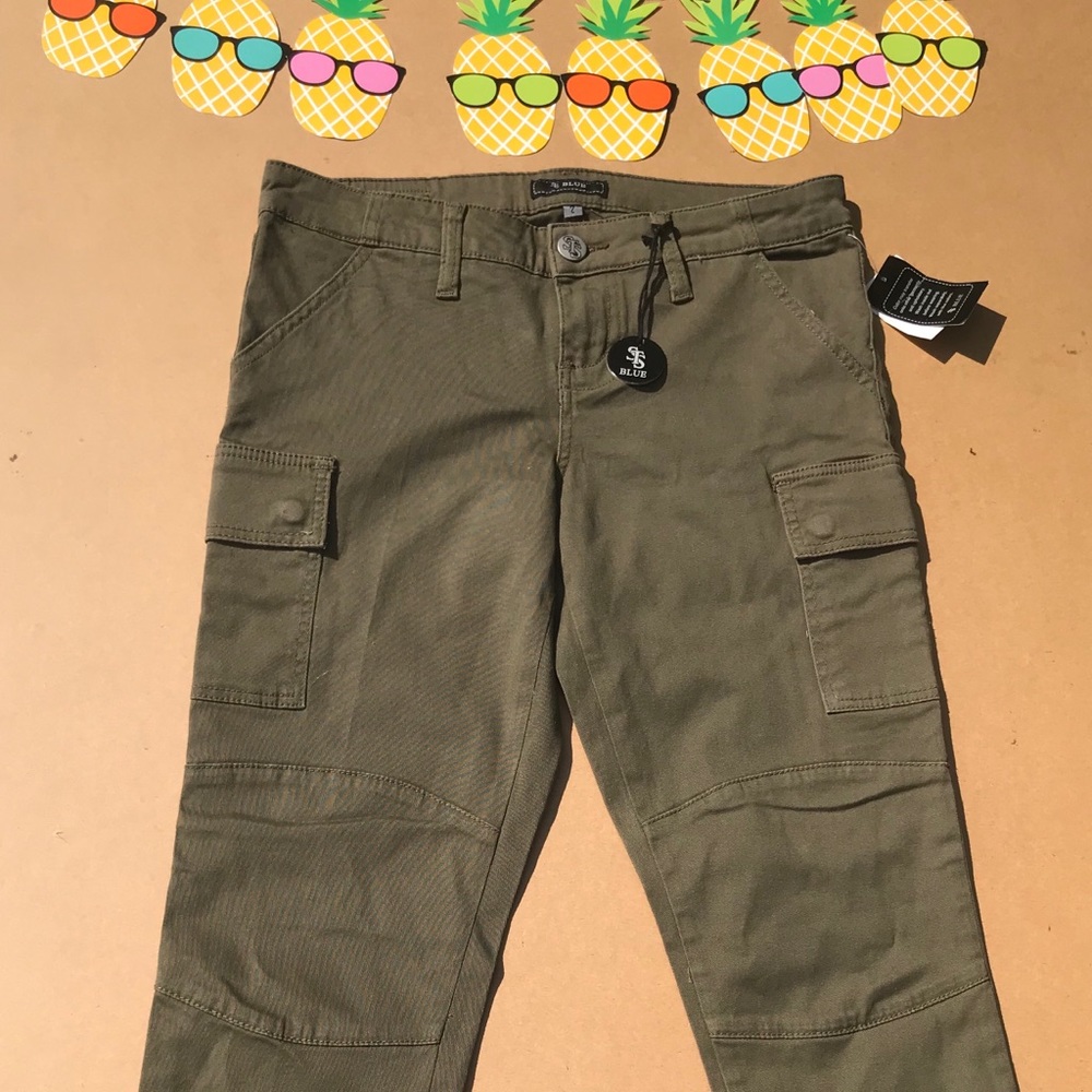 NWT STS BLUE SIZE 7 green denim (cargoish) pants